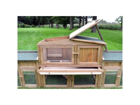 Scobax Dřevěná králíkárna SUŠICE, 2480x520x900 mm