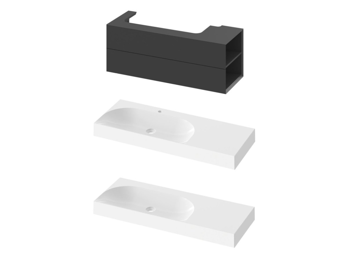 Ravak SD Lite 120 P skrinka pod umývadlo Alabaster Pink