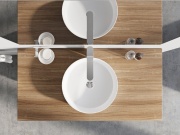 Ravak Umývadlo Uni 40, bez otvoru pre batériu, bez prepadu, biela