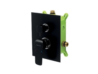 Csaptelepek –  Novaservis Sprchová baterie Nobless Tina, černý, podomítková, bez příslušenství,  BOX38051R,5