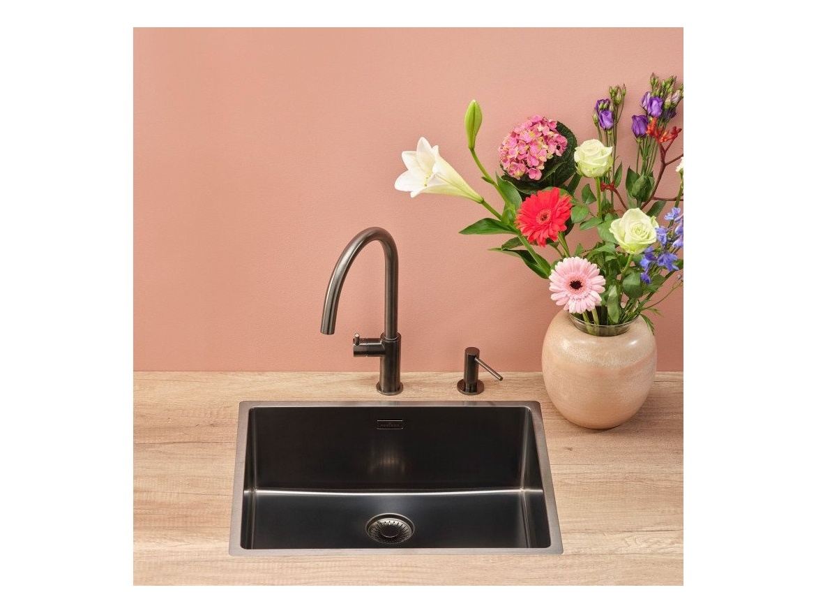 Kuchyňské dřezy Reginox SET Miami 500 Gun metal + baterie Cano + příslušenství