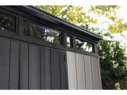 Plastový záhradný domček Keter Zahradní domek  Artisan 9x7 grafitový/šedý, s podlahou