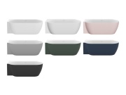 Ravak Vana Freedom Corner II Tec 175x86 L, volně stojící, černá/bílá, krytka odtoku černá/bílá/chrom