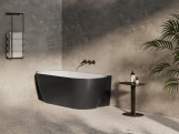 Ravak Vana Freedom Corner II Tec 175x86 L, volně stojící, bílá, krytka odtoku bílá/černá/chrom