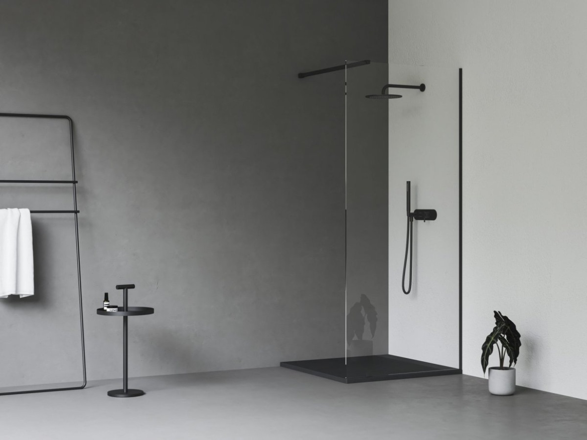 Ravak Walk-In Wall Set 150, černá+transparent