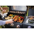15 kW-os gázgrill négy égővel és oldaltűzhellyel Riwall PRO RGG 41