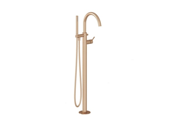 Ravak ES 080.60RGB.RB07G Vanová baterie do podlahy bez tělesa, se sprchovým setem, Rose Gold Brushed