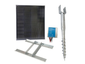 Chov zvířat –  Scobax Základní sada solární napájení ohradníku, panel 40 W, držák zemní vrut, konzole, regulátor 10 A