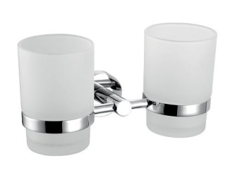 Kiegészítők –  Novaservis Držák skleniček a kartáčků dvojítý Mephisto, sklo/chrom, , 6857,0