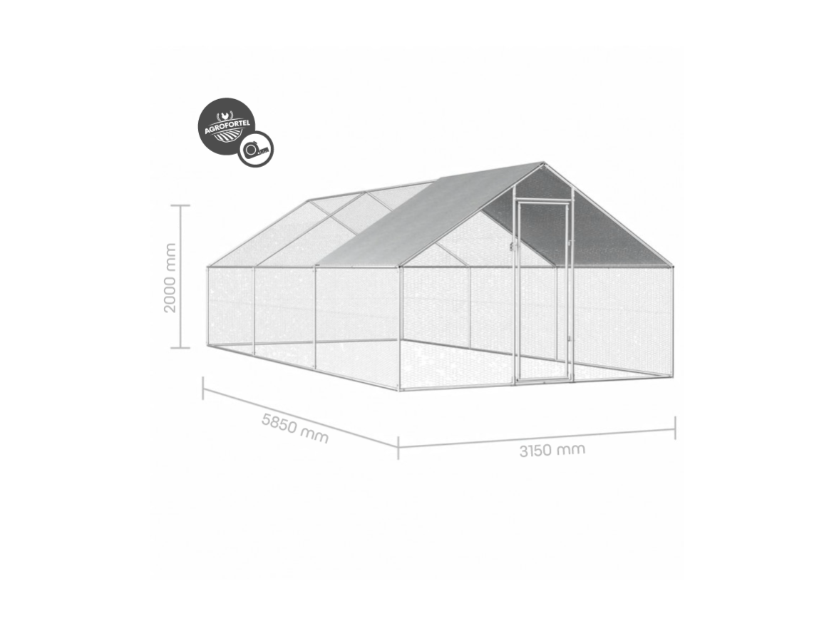 Scobax Venkovní klec - oplocený výběh - 5,85 x 3,15 x 2 m