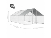 Scobax Venkovní klec - oplocený výběh - 5,85 x 3,15 x 2 m