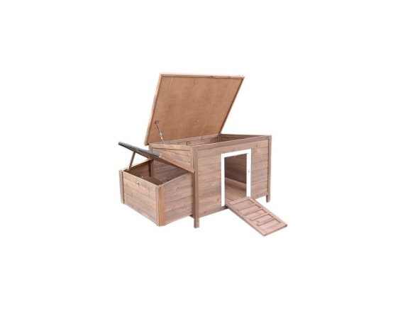 Kurník Scobax Dřevěný kurník a husník HRADEC Brown, 1360x740x710 mm