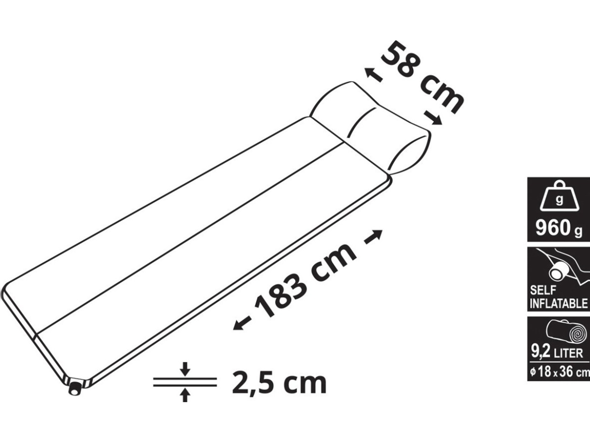 Cattara Samonafukovací karimatka Navy