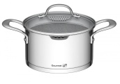 G21 Sada nádobí  Gourmet Miracle s cedníkem, 9 dílů, nerez/greblon