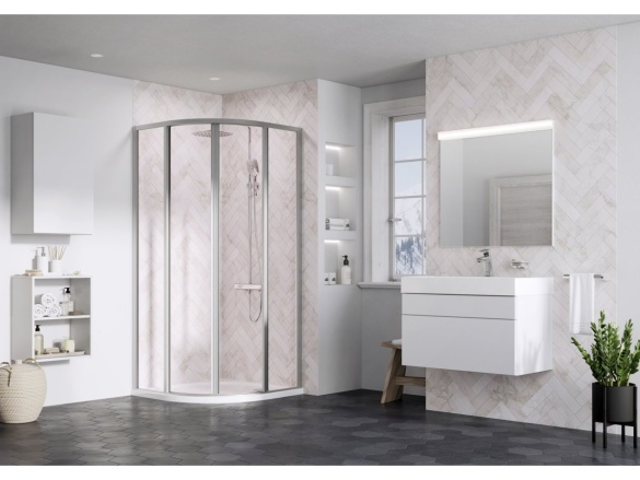 Ravak SKCP4 80x80 195, čierna+pearl