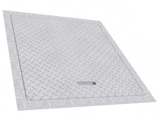 Poklopy na šachtu Scobax –  Steelsafe Zinc ocelový hranatý poklop 954 x 654 mm stříbrná