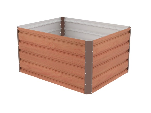 G21 Vyvýšený záhon  Daisy 100 x 80 x 52 cm, plechový, hnědý