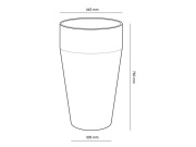 Granitové květináče Granisil granitový květináč MONTI vysoký 76 cm