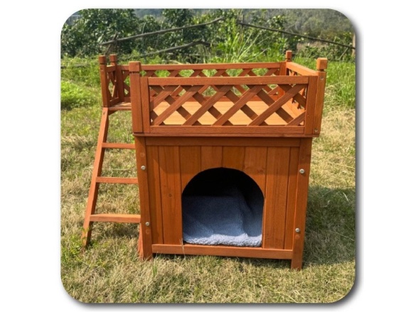Scobax Villa ROSE | Dřevěný domeček pro mazlíčky - 72 x 58 x 64.5 cm