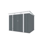 Zahradní domek kovový 2,4 x 1,8 m s pultovou střechou antracit Riwall PRO RMSP 6x8 Anthracite