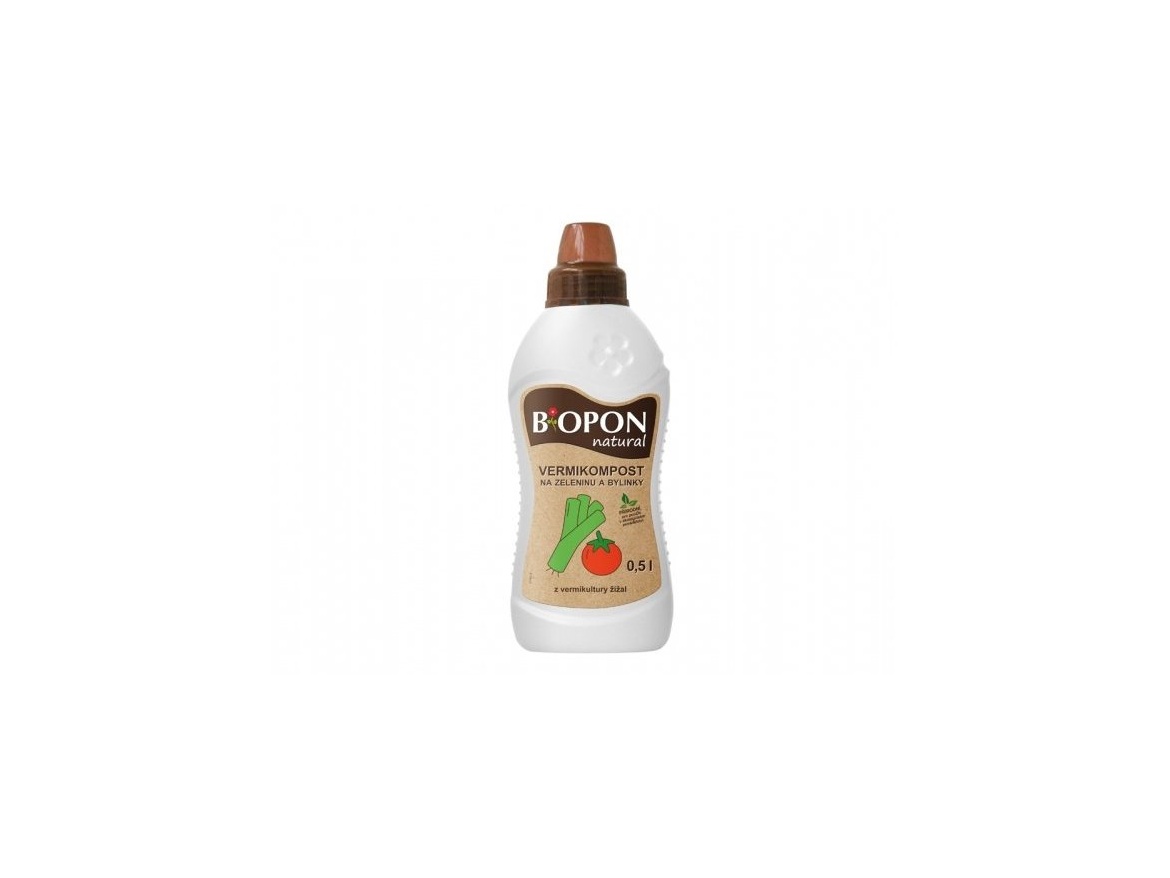 Bros Hnojivo na zeleninu a bylinky Biopon Natural Vermikompost - 500 ml