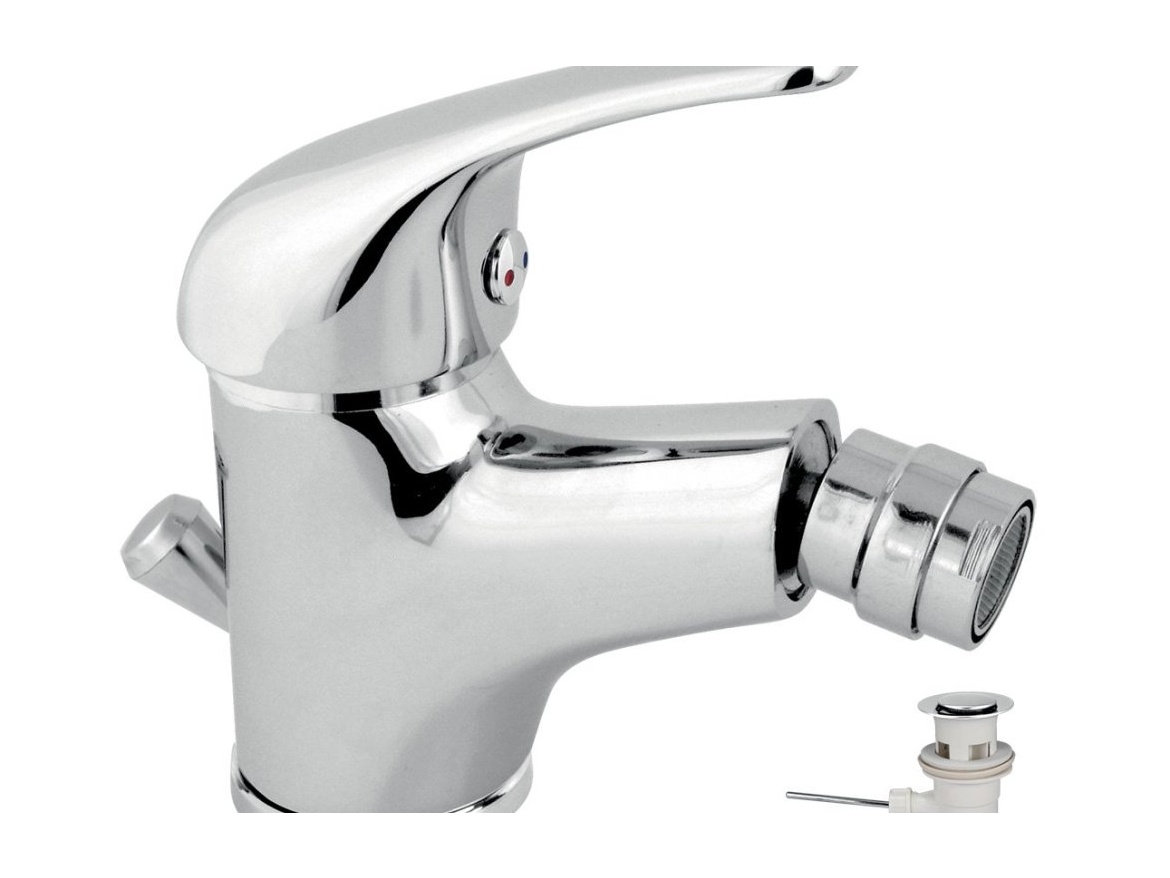 Novaservis Bidetová baterie Titania Iris, chrom, stojánková, s výpustí,  92011,0