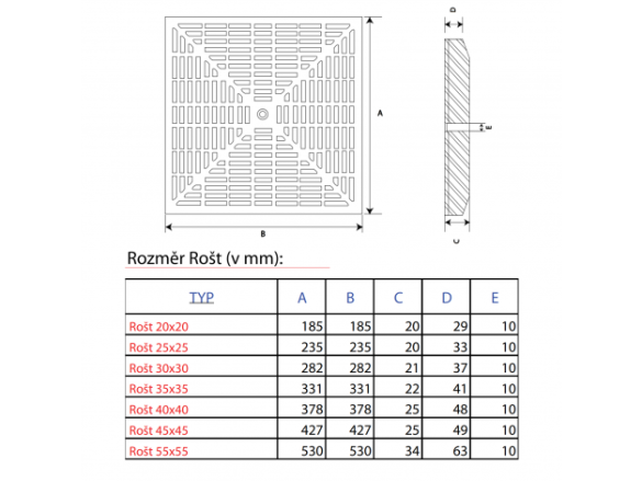 Rošt k revizní šachtě zelený Dakota Rošt k revizní šachtě
