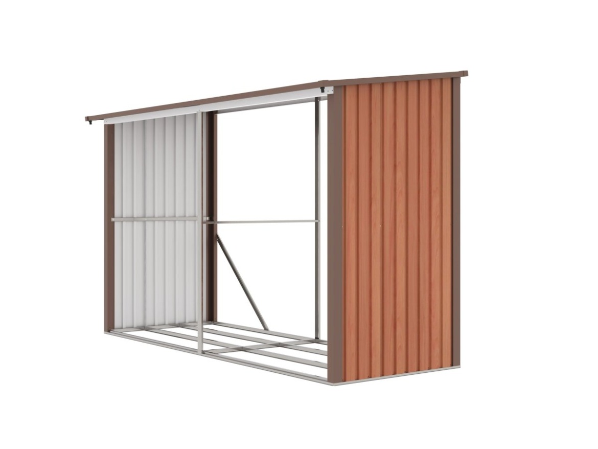 G21 Přístřešek na dřevo  WOH 682 - 302 x 119 cm, hnědý