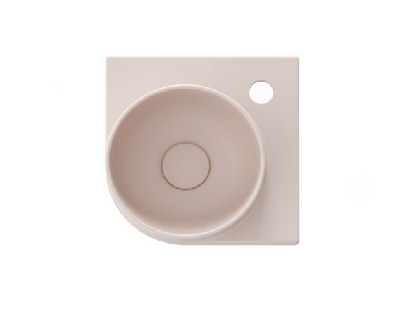 Ravak Umývadlo Yard 28 C, s otvorom pre batériu, bez prepadu, biela