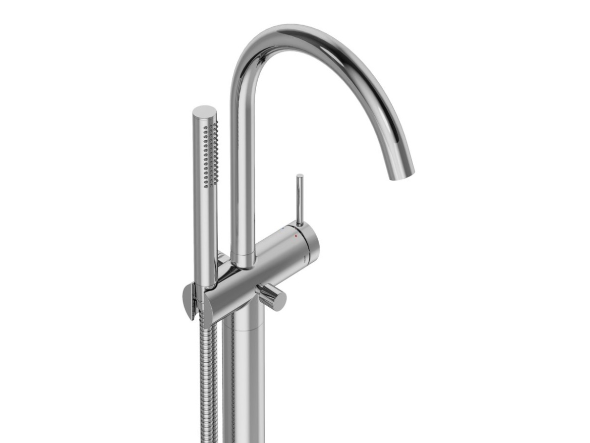 Ravak FM 082.00CR.RB07A Vanová baterie do podlahy bez tělesa, se sprchovým setem, chrom