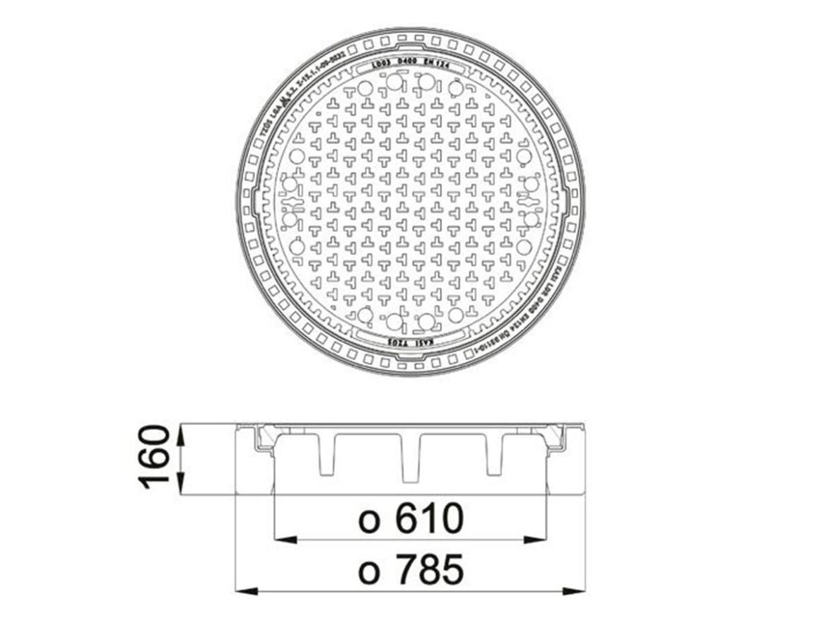 Šachtový poklop s odvětráním Kasi KDB03