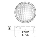 Šachtový poklop s odvětráním Kasi KDB03