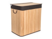 G21 Koš na prádlo  150 l s rozdělovači, bambusový s hnědým košem