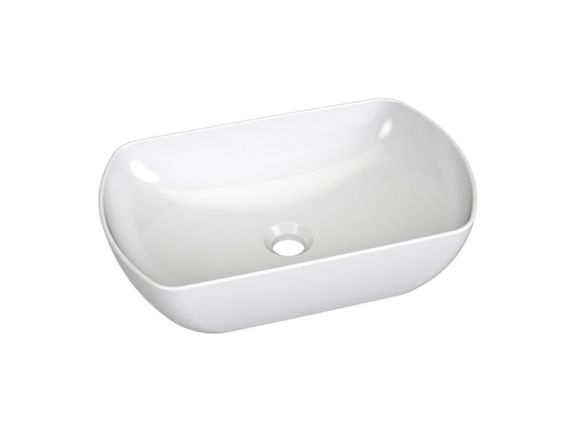 Ravak Umyvadlo Uni Slim O 50, bez otvoru pro baterii, bez přepadu, bílá
