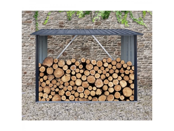 Přístřešek na dřevo 2 x 1,5 m s pultovou střechou antracit Riwall PRO RMWS 3x7 Anthracite