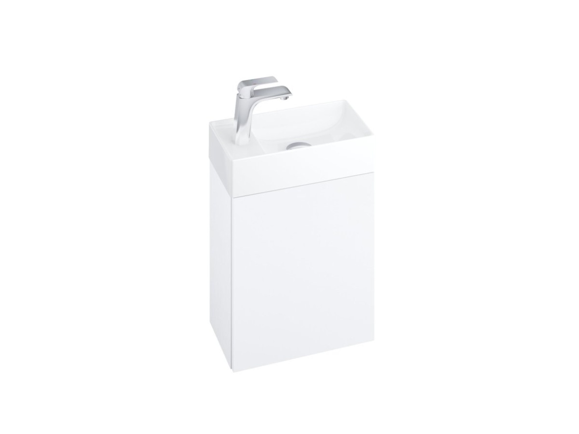 Ravak Umývadlo Veda Slim 40, s otvorom pre batériu, bez prepadu, biela matná