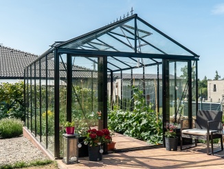 Klasické skleníky ze skla Euro-Serre –  Maxi 4,6 mx 2,4 m kalené sklo 4 mm EM236X457M