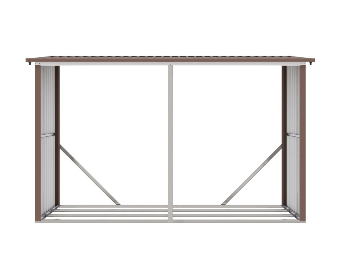 G21 Přístřešek na dřevo  WOH 682 - 302 x 119 cm, hnědý