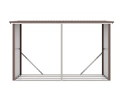 G21 Přístřešek na dřevo  WOH 682 - 302 x 119 cm, hnědý