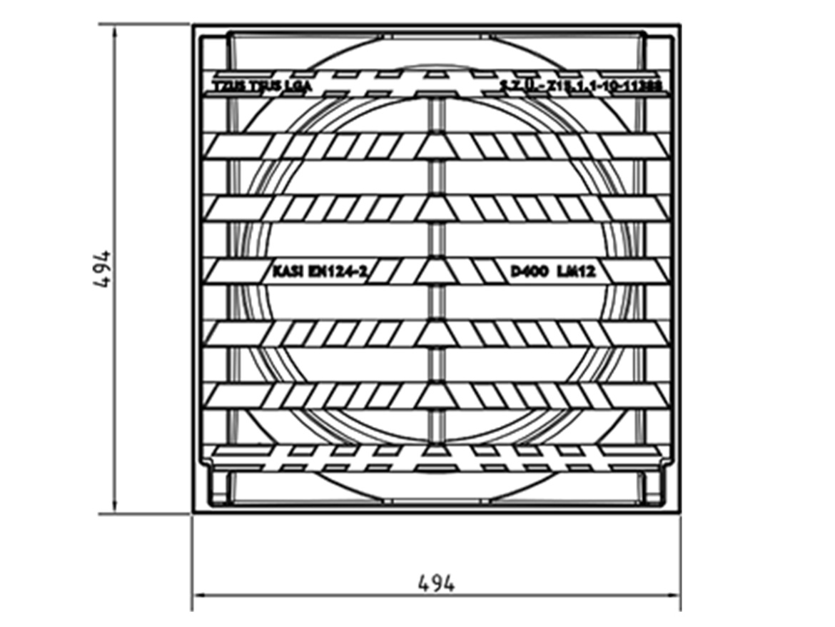 Vtoková mříž Kasi KM12P