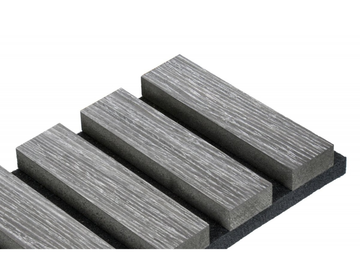 G21 Akustický panel  270x60,5x2,1 cm, tmavě šedý dub