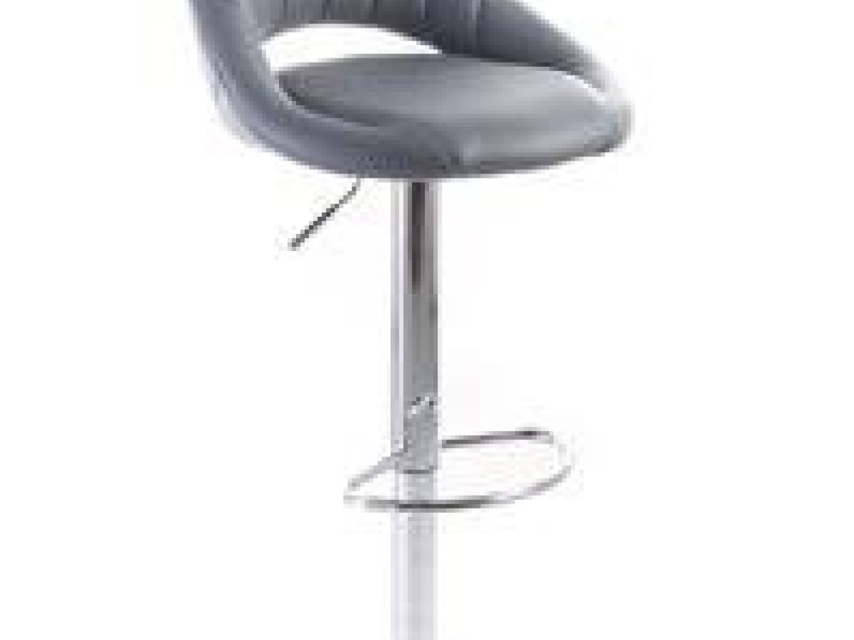 G21 Barová židle  Aletra koženková, prošívaná grey