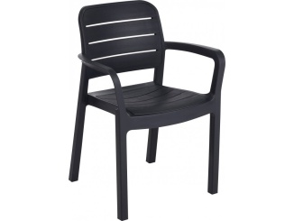 Stolička –  Keter Zahradní židle TISARA - 53 x 58 x 83 cm - grafit