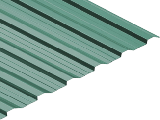 Maloformát –  Trapézový plech T35 0,45 mm RAL 6005 (zelená)