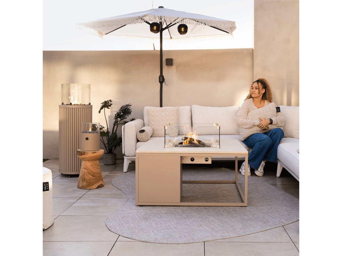 COSI Stůl s plynovým ohništěm - typ Cosiloft 120 béžový/pískový