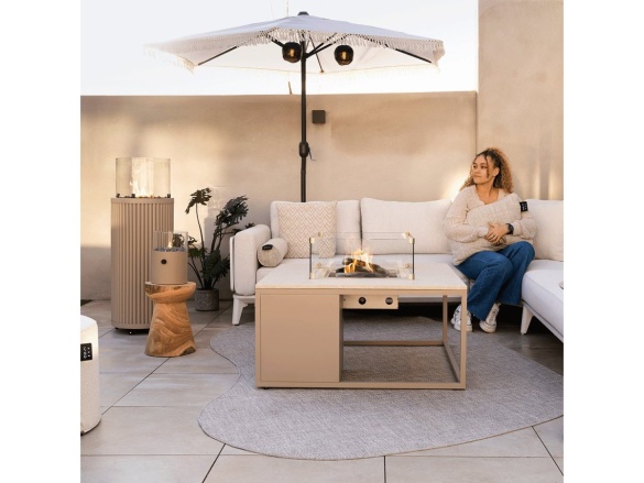 COSI Stůl s plynovým ohništěm - typ Cosiloft 120 béžový/pískový