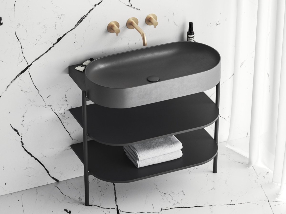 Ravak Umyvadlo Yard 80, bez otvoru pro baterii, bez přepadu, Alabaster Pink