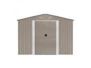 Zahradní domek kovový 3 x 3,7 m se sedlovou střechou hnědý Riwall PRO RMSA 12x10 Brown