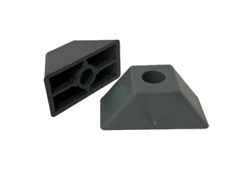 Polykarbonát (PC) –  Distanční podložka trapéz Covestro šedá, 76 x 18 mm