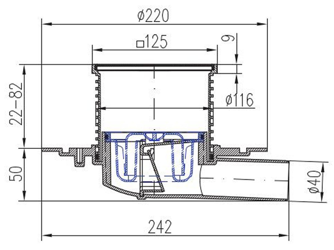Chuděj PVBU 40 (snížená, univerzální)
